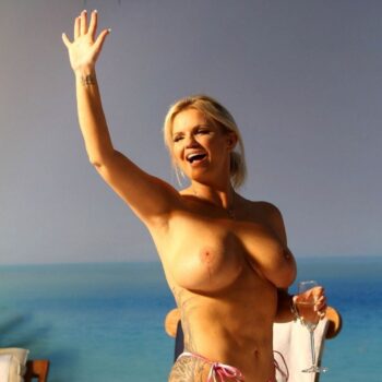 Kerry Katona Posing Topless at the ''Beach''
